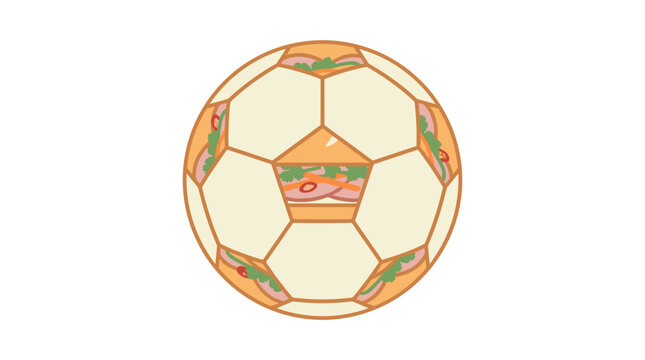 Stylized soccer ball with intricate floral and geometric patterns