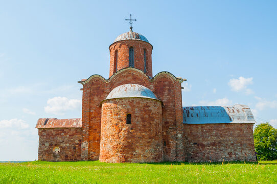 Church of the Transfiguration of Our Savior on Kovalevo field in Veliky Novgorod, Russia