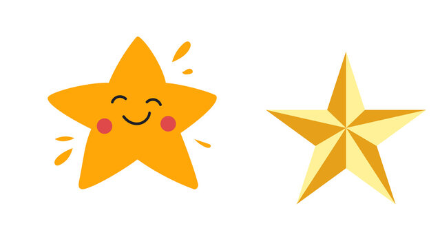 Star illustration isolated on transparent background, glowing decorative symbol for design, celebration themes, rating icons and creative graphic compositions.