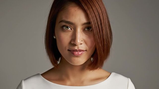 Diverse portraits of beautiful women with radiant skin and expressive eyes against neutral backgrounds