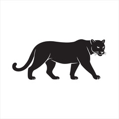 Jaguar Silhouette Vector Illustration Fierce Jungle Cat © Milton