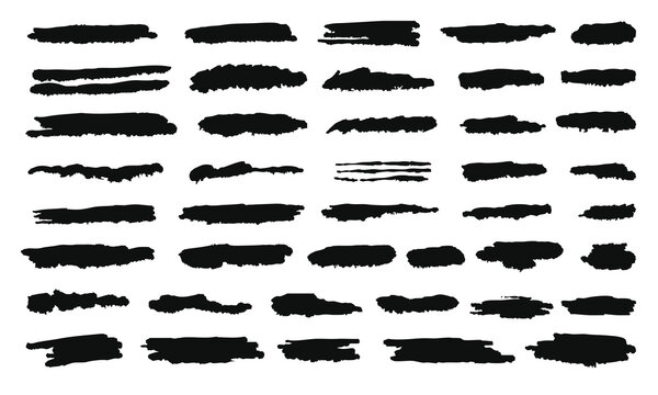 Rough Ink Slash hand drawn vector brush stroke