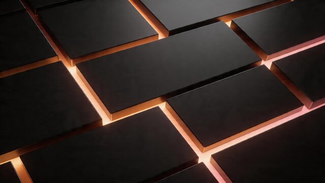 Geometric pattern with glowing edges