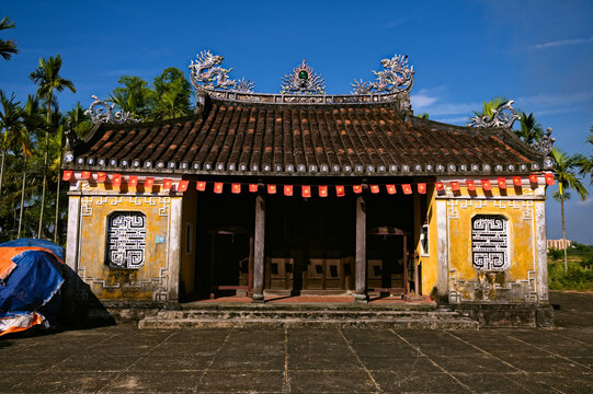 An ancient building with iconic yellow walls