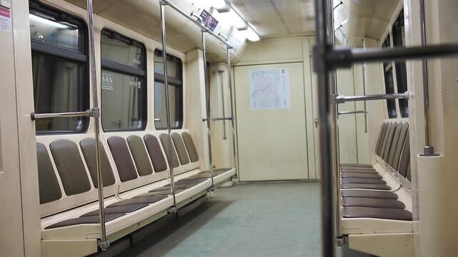 Handrails in a subway 