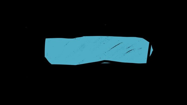 Animated hand drawn colorful rectangle blocks with rough crayon texture. Playful geometric layout shapes appearing and disappearing in motion for overlays, banners and social media design
