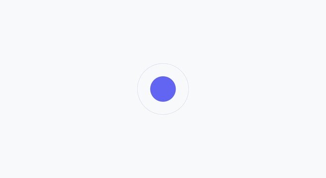 Minimalist blue loading spinner animation on clean white animation
