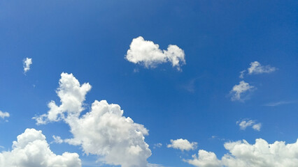 Obraz premium Blue sky and white clouds, Sky Background.