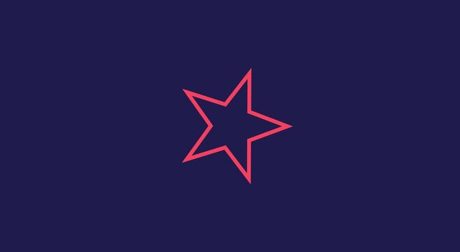 Minimalist geometric shape morphing animation on dark blue animation