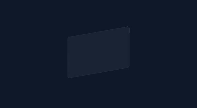 Minimalist glassmorphism ui card animation on dark background animation