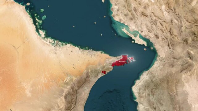 Musandam Exclave Oman Strait of Hormuz Aerial Satellite Map View