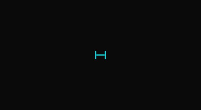 Minimalist neon loading animation loop on animation black background screen