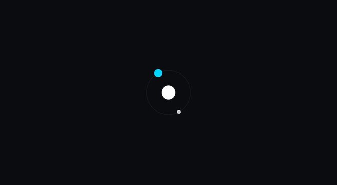 Minimalist orbiting planets animation science concept motion animation