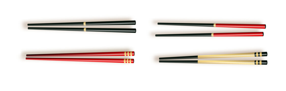 Chopsticks. Wooden chopsticks isolated on white background.
