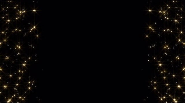 Twinkling Stars border on a transparent background