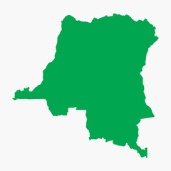 Fototapeta premium Vector graphic artwork suitable for print and web containing flat detailed map of DEMOCRATIC REPUBLIC OF THE CONGO