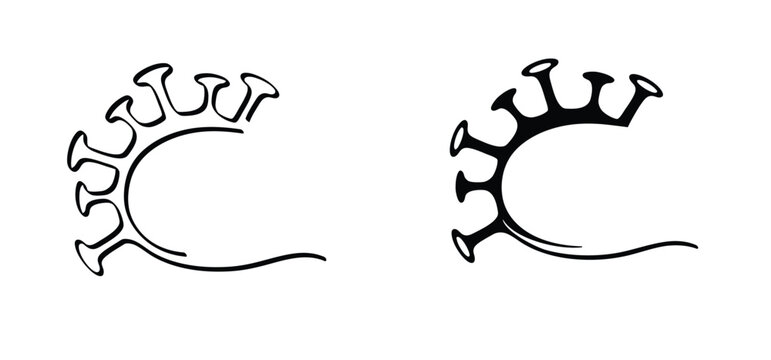 Different types of virus. Engraved viruses and bacteria. Different types of microscopic microorganisms. RDA, DNA, Zonotic and borne viruses. Coronavirus, Norovirus, Hantavirus infections.