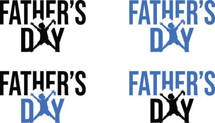 Father's Day greetings with a silhouette of a child jumping © @rayan_rahaman