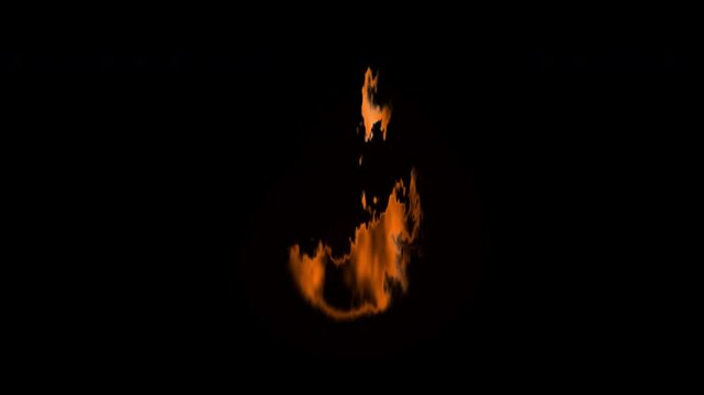 4K fire effect on alpha chanel providing high quality flame overlay for cinematic VFX blending modes and realistic fire themed video editing
