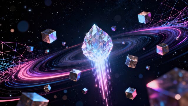 Cosmic crystal and floating cubes