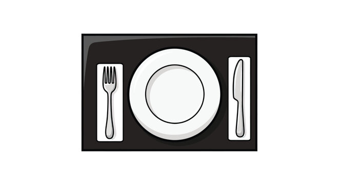 Table setting with plate utensils.