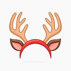 Fototapeta premium Reindeer Antler Headband with Ears