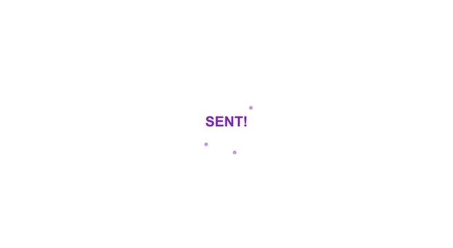 Sent animated text notification for digital communication alerts animation