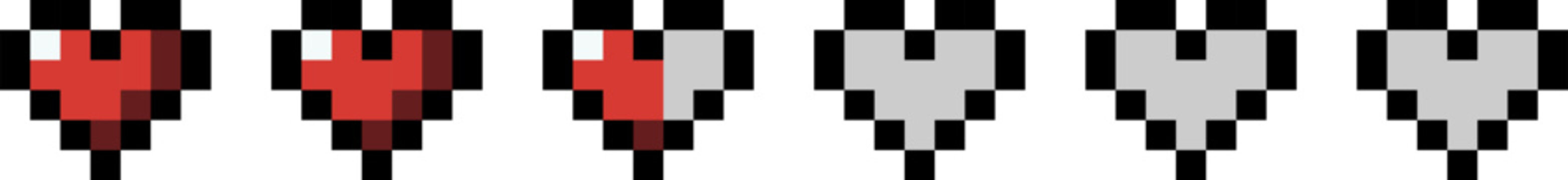 Heart Health Bar Pixel Art