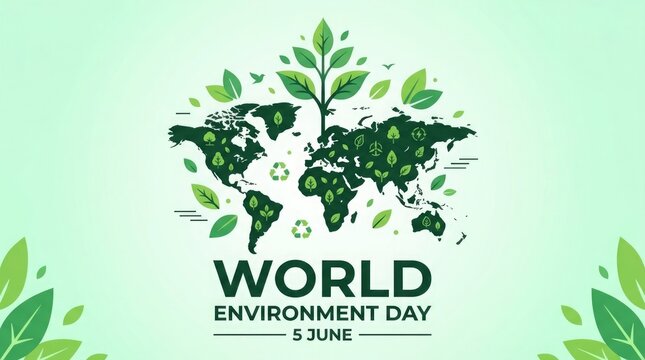 World environment day graphic illustration