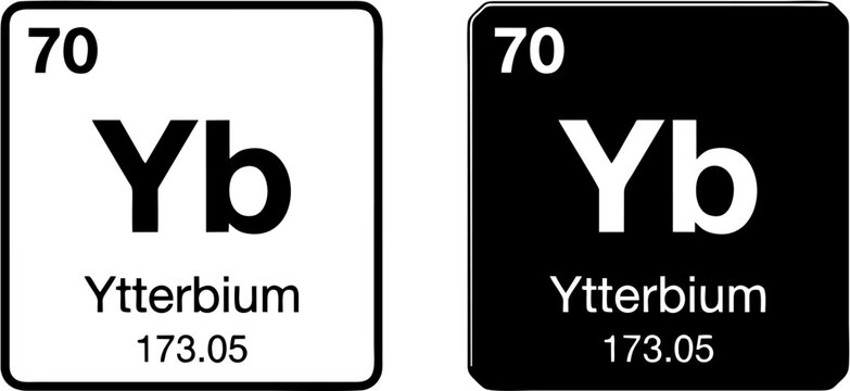 Ytterbium Yb Periodic Table Element Symbol Vector for Chemistry Science and Educational Projects, ytterbium, chemistry, element, science, periodic table, education, symbol, physics