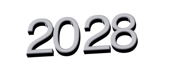 2028 year in elegant design, perfect for new year greetings, future concepts, events. © vegefox.com