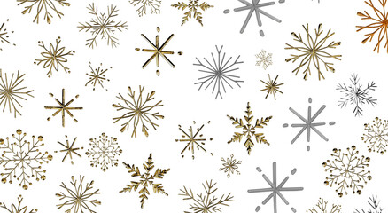 Stylish winter snowflake pattern for festive backgrounds and designs. Ideal for seasonal greetings © vegefox.com