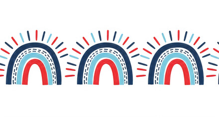 Obraz premium Colorful abstract arrows pointing in different directions with red and blue accents isolated on transparent background