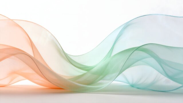 Flowing fabric with gradient colors