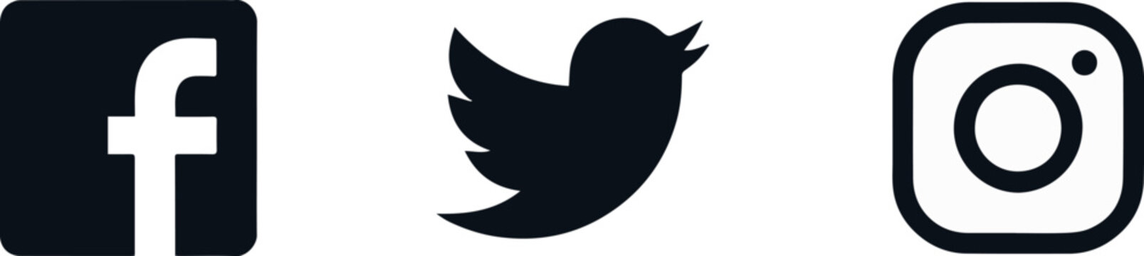 facebook social media icons twitter instagram logo vector pack