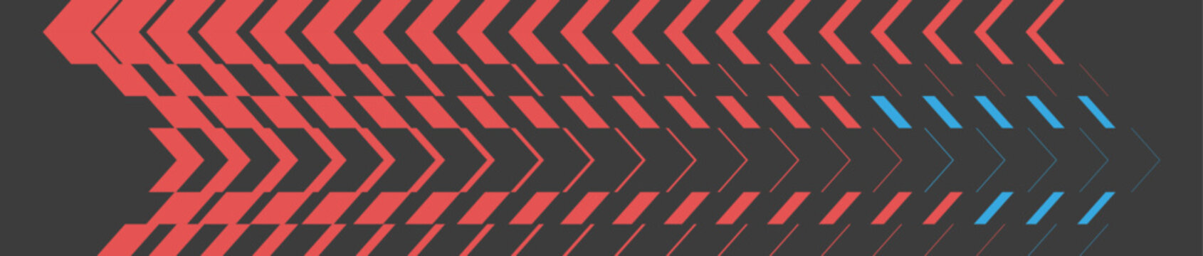 Multidirectional arrows of thin and thick lines flash rapidly against a dark background. The pattern moves forward. The design is about progress or speed. Art for brochure, poster, cover, presentation