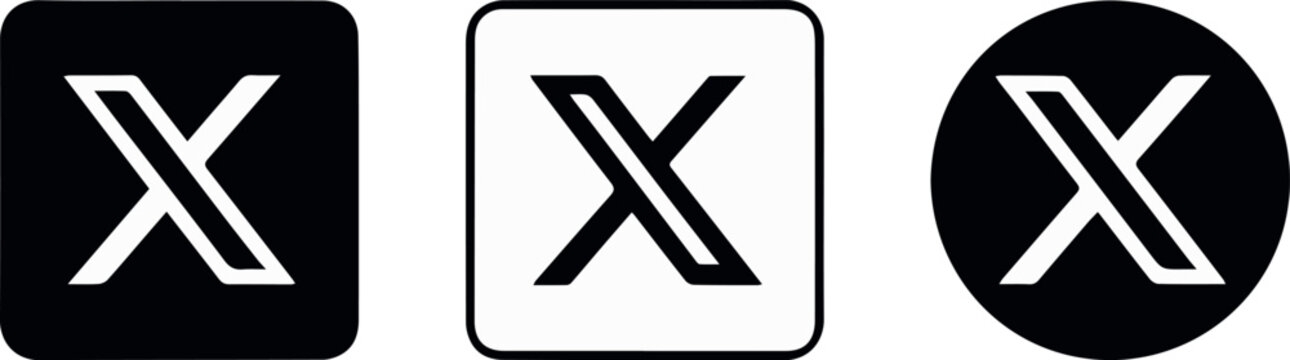 x logo collection geometric monogram x symbol with outline options