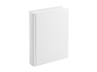 Naklejka premium Blank white hardcover book mockup isolated on transparent background, ready for design use in stickers, print on demand, clipart, and t-shirt design.