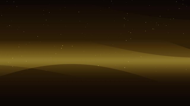 アンバーオーロラ 琥珀色の光の帯と星空 温かみノスタルジー4K