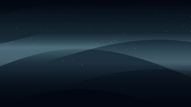 アークティックオーロラ 冷たい青の2光帯が星空に揺れる夜空映像