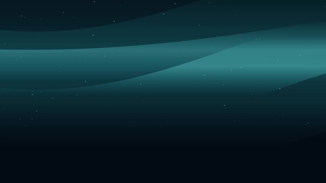 シアン2本オーロラ透明感ある星空ループ背景4K