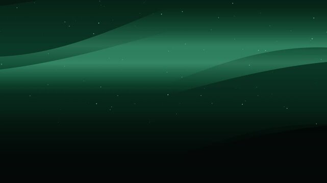 エメラルドディープ オーロラ 深緑 星空 2本帯 神秘 4K ループ背景