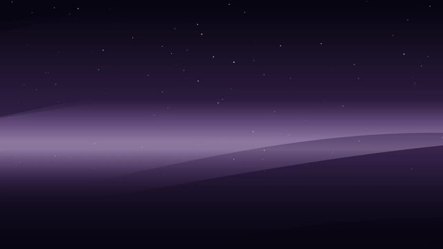 ラベンダーオーロラ 星100個と2本の紫帯が揺れる夜空