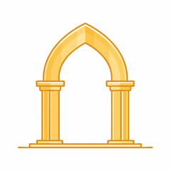 Obraz premium Golden Archway with Columns