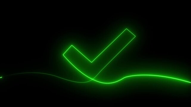 tik mark icon animation. Hand-Drawn tik Mark Animation on Black Background Animated OK Check Mark Icon Checkbox or Tick Doodle Animation.