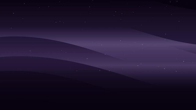 ヴァイオレットオーロラ 紫の光の帯と星空 神秘的夜空背景4K
