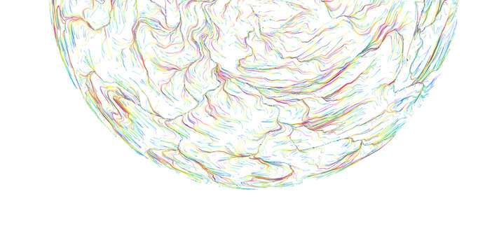 Abstract design of flowing colorful swirls on white. Great for background, art, design pr