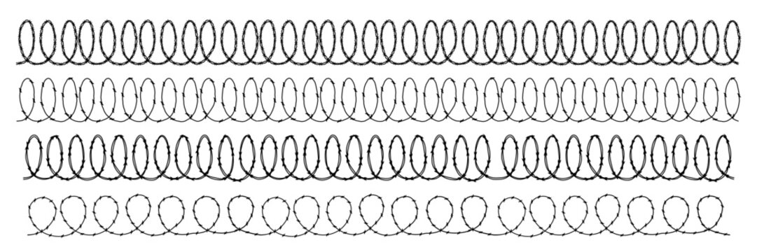 barbed wire brush. barbwire seamless