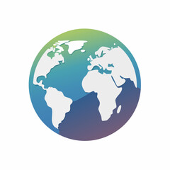 Obraz premium Stylized Globe Icon with Gradient Background