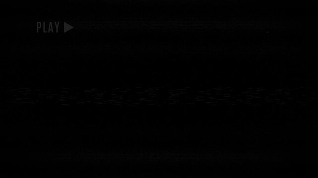 VHS tape PLAY  damaged old VCR Overlay 4K VIDEO	